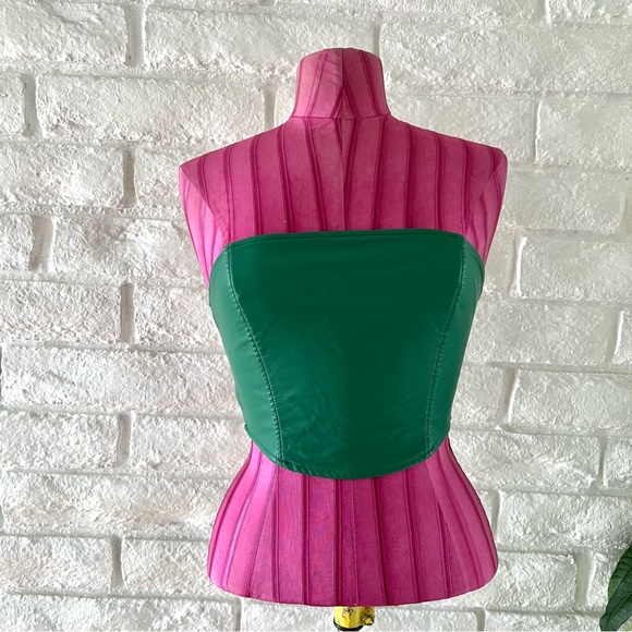 Kendall & Kylie Vibrant Green Corset T-20 - Picture 3 of 5